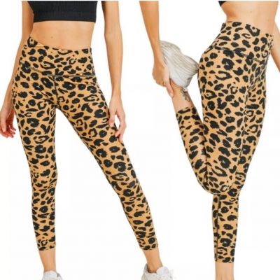 Leopard Print Leggings Squat Proof Stylish Cellphone Pocket Perfect For Workout